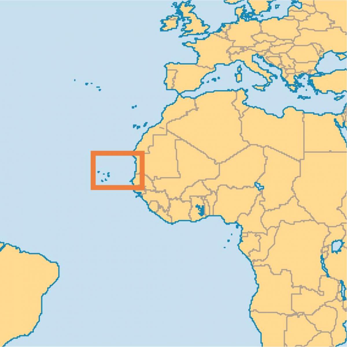 показать Кабо-Верде на карте мира