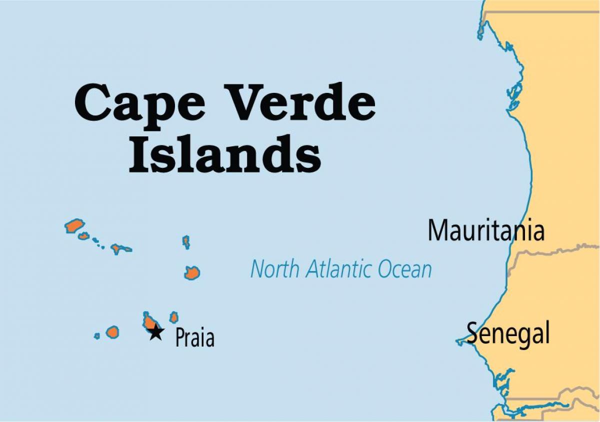 карта Кабо-Верде Африка острова 